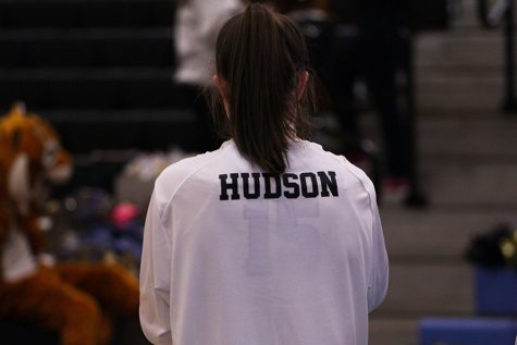 Junior Alice Anne Hudson warms up before the game against Fayette County. Hudson scored 16 points to break the school’s all-time school’s scoring record previously set at 1,062. 