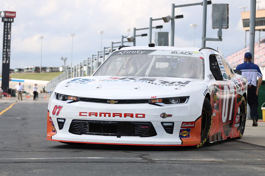 Ray Black Jr., driver of the No. 07 S.S. Green Light Racing Chevrolet, drives into the garages after one of Friday’s practices. In this special edition episode of “From the Panther Pit,” Editor-in-Chief Rilee Stapleton and Sports Editor Jenna Sanders talk about Friday’s events and preview Saturday’s action from around the track.