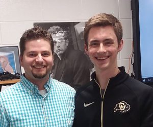 STAR Student Ian Fertig stands beside his choice for STAR Teacher, Justin Spencer. Fertig earned the honor because he had the highest SAT score in the class of 2019. 