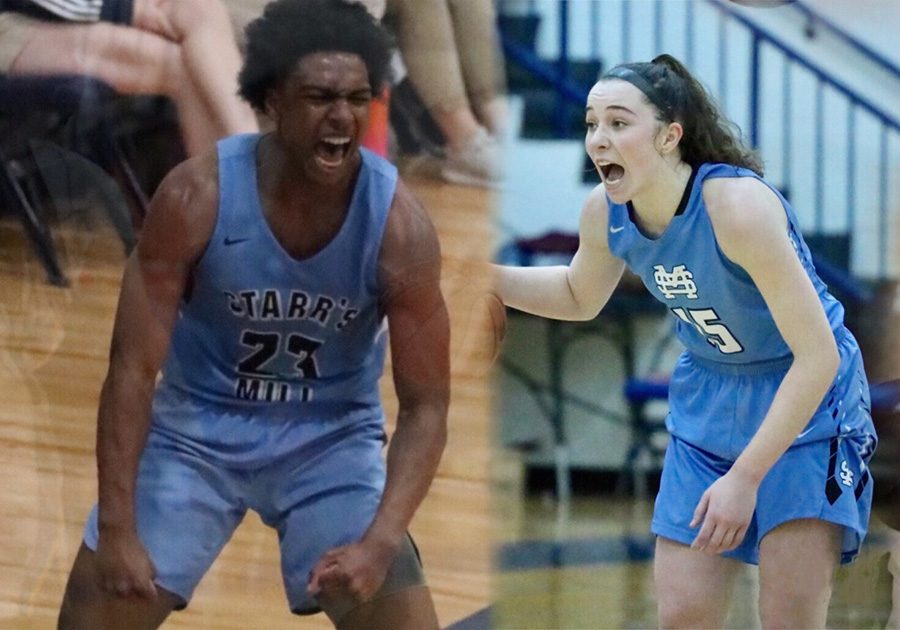 Juniors Jamaine Mann and Alice Anne Hudson. Mann and Hudson each led their respective teams this year at Starr’s Mill. Mann led the boys team with averages of 17.1 points and 7.5 rebounds per game. Hudson led the girls’ squad with 15.8 points and 2.8 steals per game.