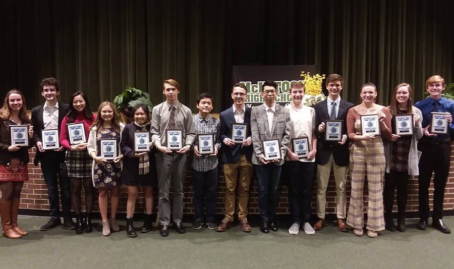 Picture of several Governor’s Honors Program nominees at McIntosh. Thirteen of our panthers will be preparing to hear whether or not they’re going to get the full GHP experience at Berry College. (Not pictured: junior Olivia Herrmann)