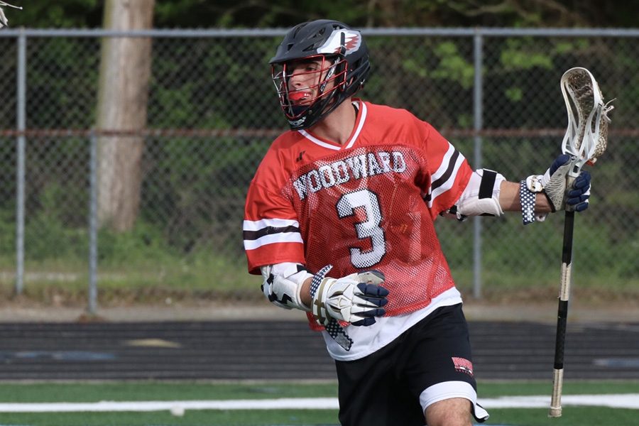 Junior Eric Malever observes the field. Malever found the net three times against the Panthers in Woodward’s 13-10 win over Starr’s Mill. Ranked No. 4 in the nation for the class of 2020, Malever has committed to play college lacrosse at the University of Maryland.