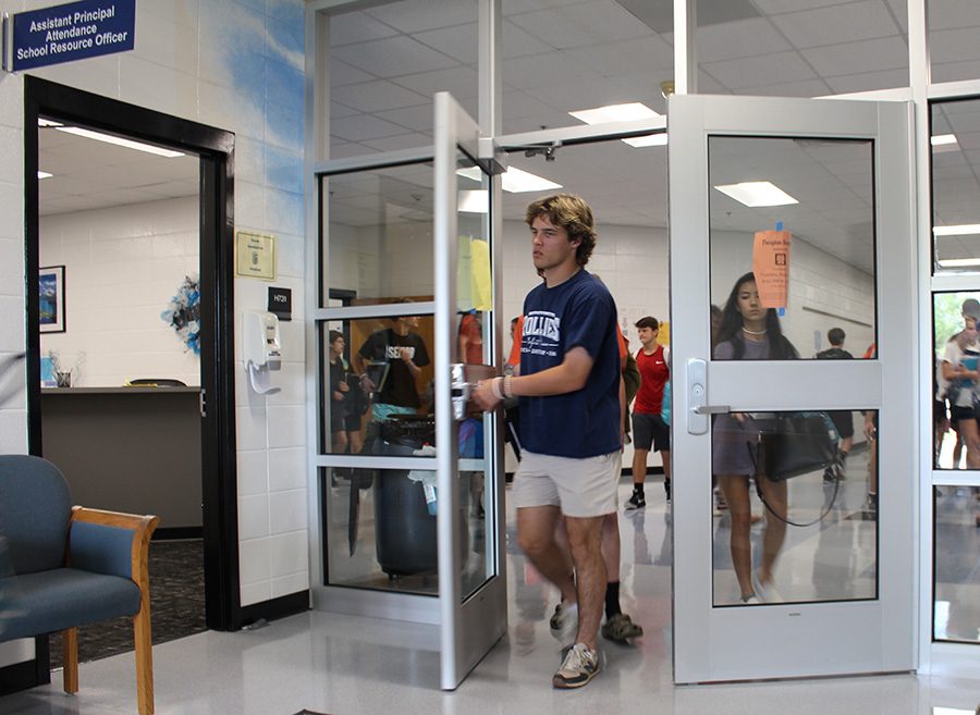 One of the new security measures this year are electronically controlled security doors. “That will help us with greater security of the student body,“ Principal Allen Leonard said. 