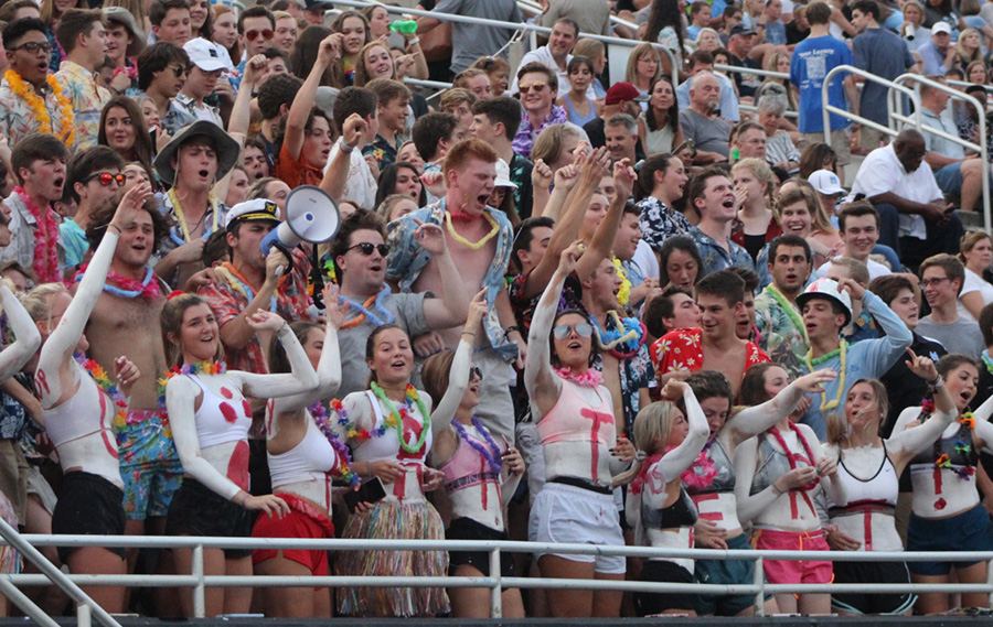 Student section cheers on the Panther football team. “Gameday Takeaways” provides analysis of the most recent Friday Night Lights game, while also talking about key players that made the final score of the game possible.