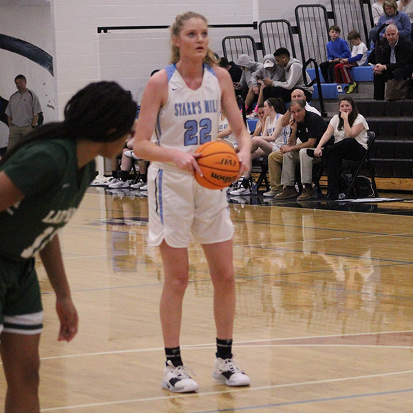 Sophomore Jaclyn Hester prepares to attempt a free throw. Hester had 15 points in her final game this season. Her continued development will be one of the crucial storylines for next season as she will be the only returning starter with seniors Alice Anne Hudson, Ashtyn Lally, Kara Dial, and Ryanne King having played their last game in a Lady Panther basketball jersey.