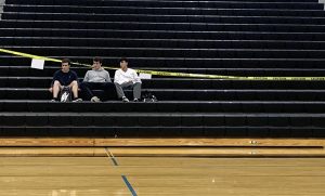 Three Starr’s Mill students populate the student section at the Lady Panthers’ region semifinal game against the Fayette County Lady Tigers. Starr’s Mill won that game 50-28, marking the 20th victory in a row. Despite the success of this year’s team, student attendance at girls’ basketball games remains unexpectedly low, and it is time for that to change.