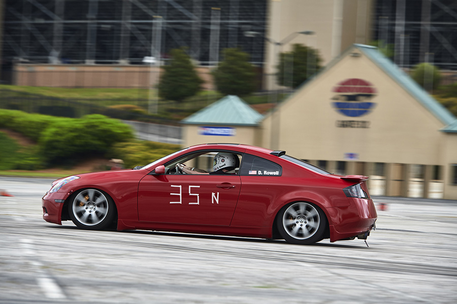 Senior Dean Rowell participates in an autocross event at Atlanta Motor Speedway. “It’s a motor sport that emphasizes driver skill and agility more than power or speed,” Rowell said. Though his car, a 2004 Infiniti G35 coupe, is used for agility events, it can reach a top speed of 155 miles per hour. 
