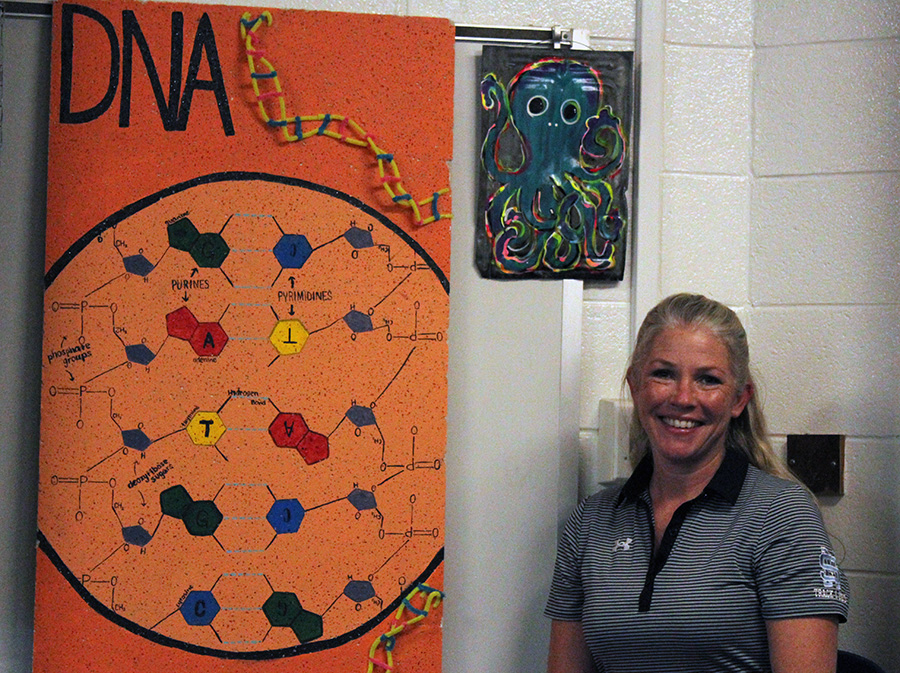 Science teacher Kelly Rock has assumed the role of department chair since Dan Gant retired at the end of last school year. Rock has been teaching for 21 years and loves to do interactive activities with her students.