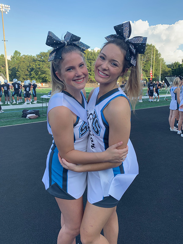 Senior+cheerleaders+Kailey+Bennett+%28left%29+and+Emily+Stackhouse+%28right%29+have+made+it+to+the+top+16+cheerleaders+in+the+GHSA+Cheerleader+of+the+Year+competition.+They+are+now+eligible+for+scholarships+and+additional+awards.