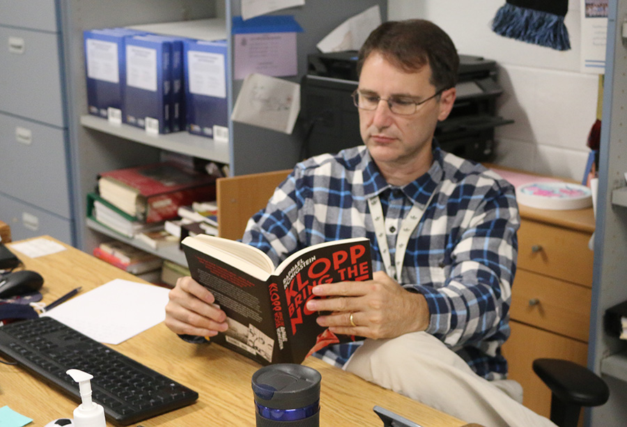 Math teacher and varsity girls’ soccer coach John Bowen is currently reading “Range” by David Eipstein. The text makes an argument against overspecialization.