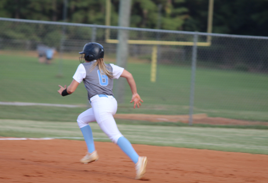 Senior Jolie Lester runs to third. Lester accounted for two of the team’s five runs. After losing to Whitewater the past two years, the Lady Panthers are ready to break that streak. “I think we have a lot of momentum right now going into the regional championship,” Lester said. “I think we have a lot of momentum also because the last two years we lost to Whitewater, so now we really want to beat them this time.”