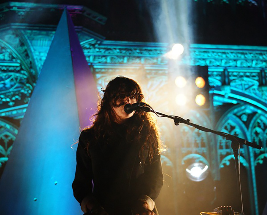 Victoria Legrand, lead vocalist and keyboardist of Beach House, performs during a live concert. Some of her influences are Gene Clark, Neil Young, The Cure, and Cocteau Twins.