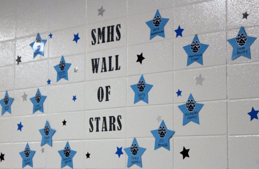 As+part+of+the+P.B.I.S.+initiative%2C+Starr%E2%80%99s+Mill+rewards+positive+behavior+--+respect%2C+accountability%2C+and+responsibility+--+by+recognizing+students+with+a+nomination+or++%E2%80%9Ccaught+ya.%E2%80%9D+%E2%80%9CCaught+ya%E2%80%9D+students+also+receive+a+star+to+go+up+on+the+%E2%80%9CWall+of+Stars%E2%80%9D+in+the+800+hallway.+