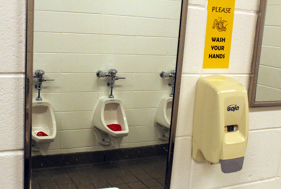 Dated restrooms pose potential health risk for students and staff at Starr’s Mill High School. A solution that could pay off for many years into the future is motion activated appliances.