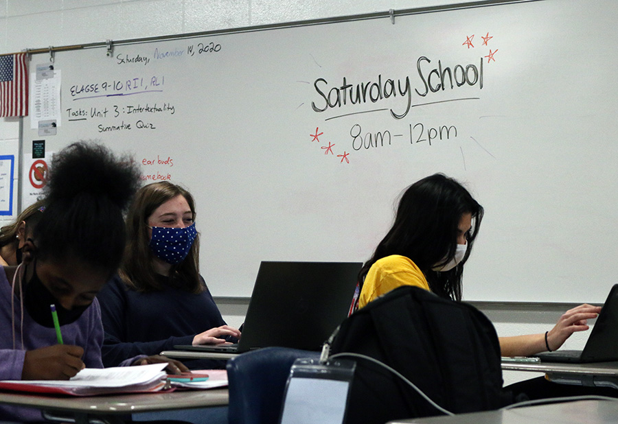 Due to an overwhelming number of student failures, administration has implemented a new Saturday school program. The opportunity for students to redo assignments or complete missing work starts on Nov. 14 from 7:30 a.m. to 12:00 p.m. 