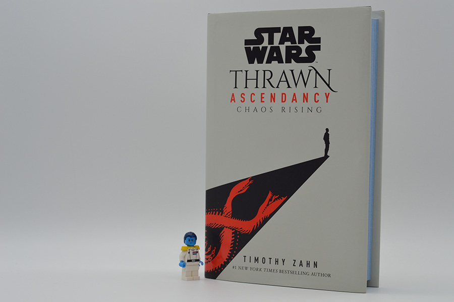 “Thrawn Ascendancy: Chaos Rising” on display with Lego minifigure of Thrawn himself. The book is yet another masterfully crafted work of Timothy Zahn, the accomplished sci-fi author.