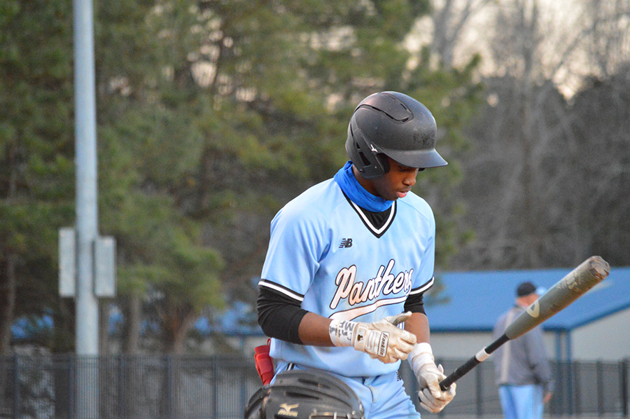 Senior outfielder, South Carolina commit, and MLB draft prospect Thad Ector moves up to bat in the Panthers’ first home game of the season against the North Forsyth Raiders this past Tuesday. Starr’s Mill came out swinging and kept the pressure on North Forsyth to take the game 11-1 in five innings. The Panthers took control early with six runs in the first inning and never looked back. Ector had a two-run homerun to help the Panthers extend their lead later in the game.