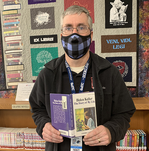 Media specialist Rick Wright is currently reading Hellen Keller’s autobiography, “The Story of My Life.”  The book details the events of her early life and her accomplishments. 