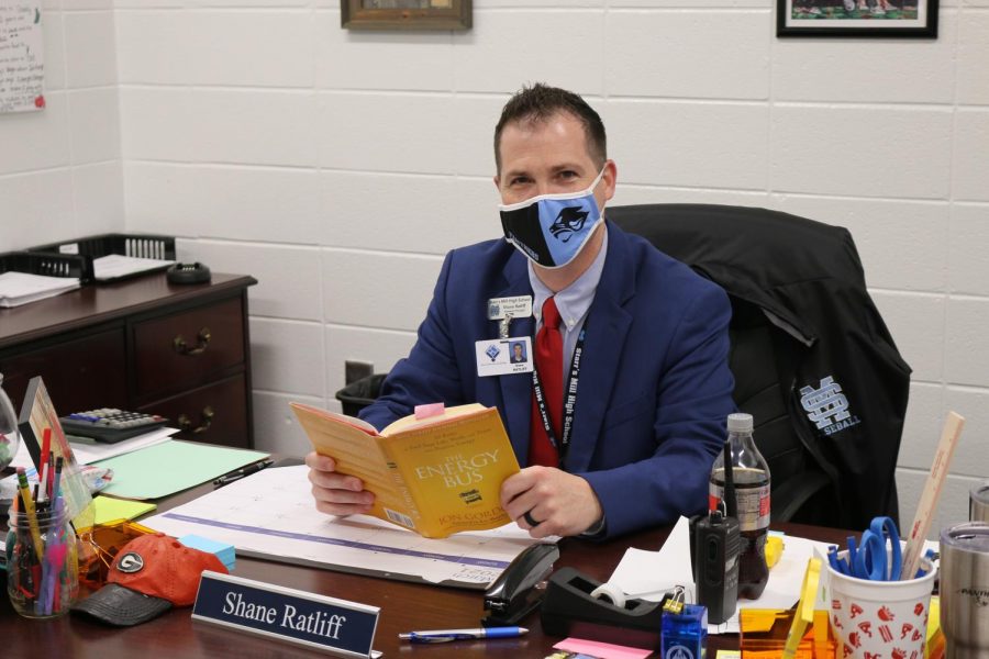 Assistant principal and athletic director Shane Ratliff has read “Energy Bus” by Jon Gordon. The book reveals 10 rules for leading a better life.