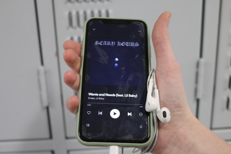 Senior Michael LaRusso is listening to "Wants and Needs" by rap artist Drake, who released the song in his most recent hit album "Scary Hours 2."