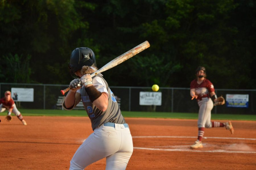 Senior centerfielder Sydney Blair bats against Northgate. “Once we see better pitching and we get more comfortable in the box and some people get more comfortable in their new positions and the line-up, it’ll come,” varsity softball head coach Peyton Dean said.