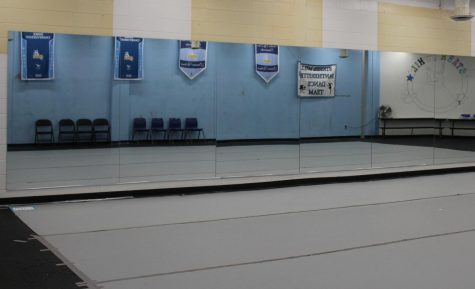 With the addition of mirrors, converting the old weight room into a studio for the Pantherettes dance team is now complete. “Having the mirrors and space we need has enabled us to fix formations as needed,” co-captain and senior Rylie Hamilton said.