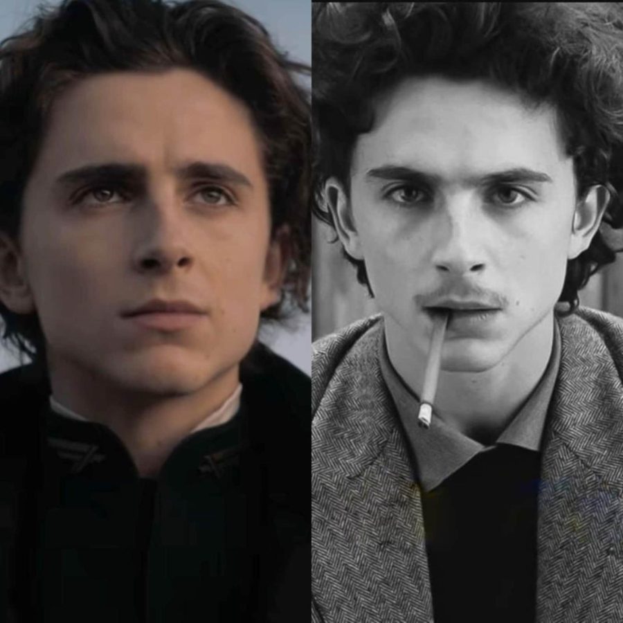 Timoth%C3%A9e+Chalamet+as+Paul+Atreides+%28left%29+in+%E2%80%9CDune%E2%80%9D+and+as+Zeffirelli+%28right%29+in+%E2%80%9CThe+French+Dispatch.%E2%80%9D+Chalamet%E2%80%99s+portrayal+of+contrasting+characters+in+both+films+released+within+a+week+of+one+another+shows+his+immense+talent+and+his+value+as+an+actor+in+the+movie+industry.
