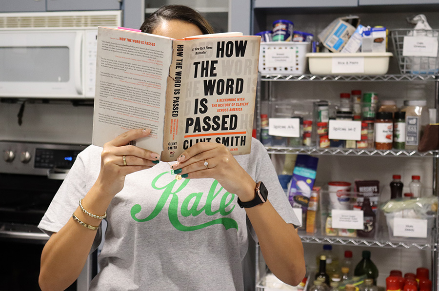 Nutrition and food science pathways teacher Adriah Williams is currently reading “How the Word is Passed” by Clint Smith. The book takes an insider look at how the topic of slavery is dealt with in everyday life and brings to light the essential role that slavery has played in the history of the United States.