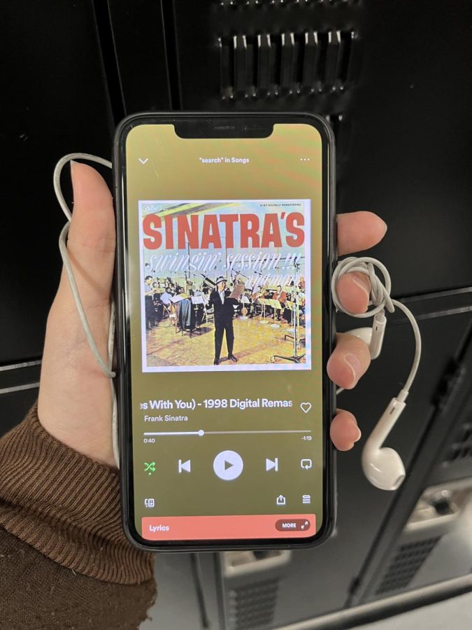 Senior Ella Stadelmeyer is listening to “When You’re Smiling” by Frank Sinatra. The song features on his album “Sinatra’s Swingin’ Session!!!” released in 1961.