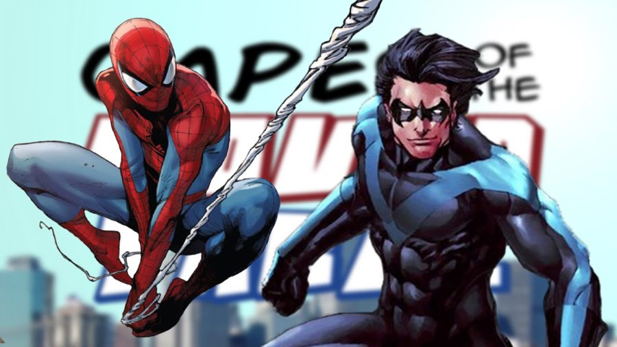 Image of Spider-Man and Robin (a.k.a. Nightwing), two great superheroes from different comic brands. D.C. fans admire Robin’s individuality and consider him the better hero while Marvel fans would argue Spider-Man is better due to his relatable character and fan-favorite movies.