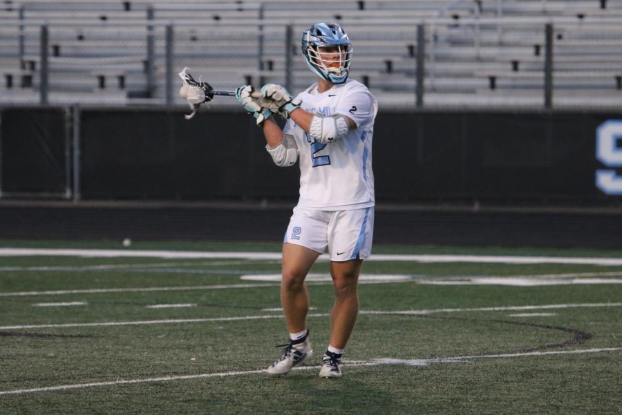 Sophomore Andersen Cardoza looks for a pass. Starr’s Mill defeated Holy Innocents Episcopal 8-4 in the first round of playoffs and will advance to the second round against St. Pius tonight. 