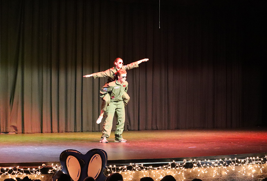Freshman Wells Almand and sophomore football player Blake Cutter won first place after dancing to a mix of songs from the hit movie “Top Gun Maverick.” “I was really excited to do ‘Danger Zone’,” Almand said. 