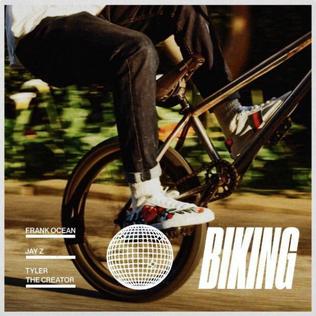 Album cover for “Biking” by Frank Ocean, Jay-Z, and Tyler The Creator by the label “Blonded.” This song is perfect for a cool November night. It has some incredible lyrics along with a really mellow beat.