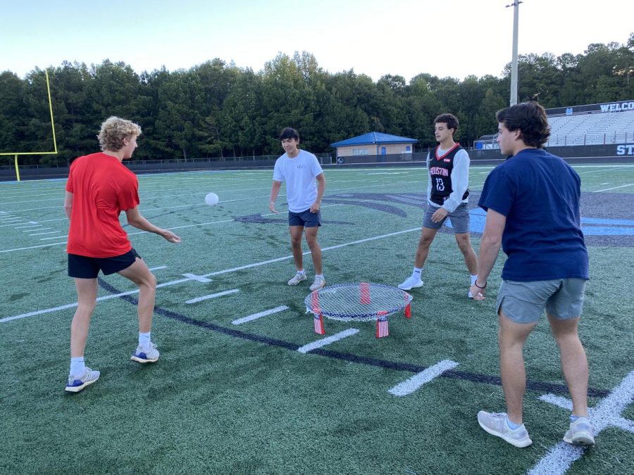 September 28, 2022 - Students compete in the spike ball championship. Juniors Taylor Ratinaud and Kaden Smith defeated sophomores Henry Pettit and Gavin Vu.