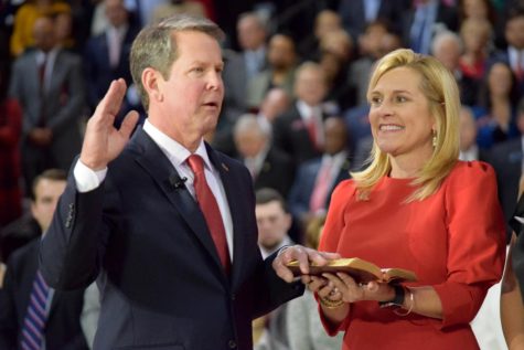 Republican Brian Kemp is sworn in as governor. The governor's race is just one of the races that was decided in the Georgia 2022 midterms. 
