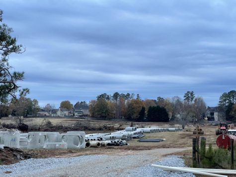 Construction for new housing has started on the land where Ashton Lane Farm used to be. The new subdivision is expected to include 74 homes.