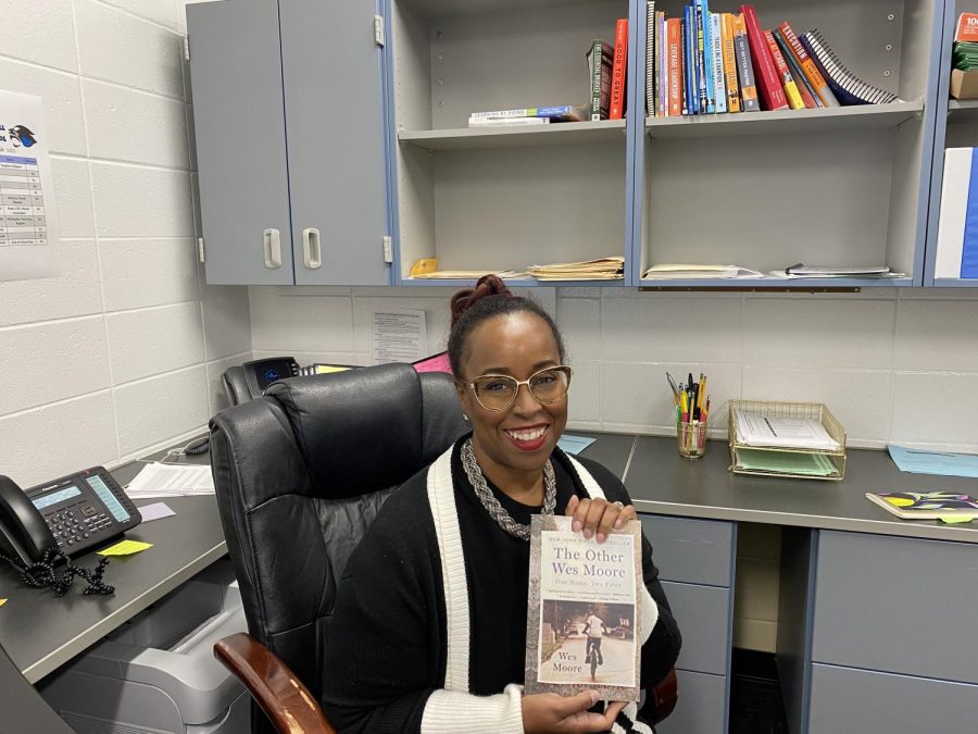 Assistant Principal Andrea Freeman read the book “The Other Wes Moore: One Name, Two Fates” by Wes Moore. Freeman enjoys this book, because it talks about the choices we make in life and how they affect what our lives are going to look like. 