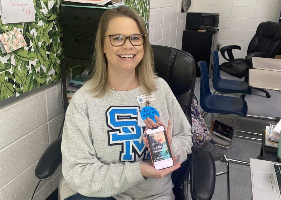 English teacher Whitney Shoemaker read “Stolen Marriage” by Diane Chamberlain. This book centers around a loveless marriage and race relations in the ‘40s.