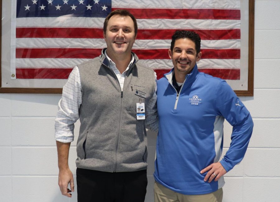 Math teacher J.B Campbell is Januarys Golden Apple recipient. He was selected by last months recipient Susan King for his helpfulness in the classroom. 