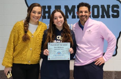 Sophomore Kali McQuade has been selected as the 10th Farmers Insurance Player of the Week for the winter sports season. McQuade was chosen by head coach AC Atha for her work ethic, commitment, and the leadership she shows. 
