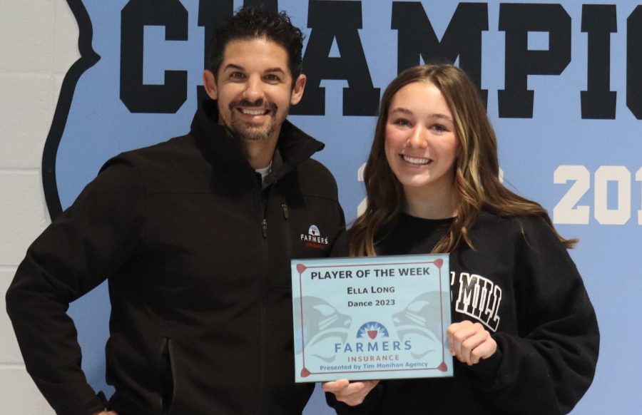 Sophomore Ella Long has been selected as the 12th Farmers Insurance Player of the Week for the winter sports season. Long was chosen by athletic director Shane Ratliff for her leadership and her constructive feedback.