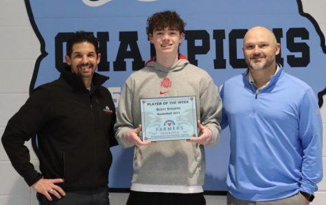 Sophomore Scott Stevens has been selected as the 11th Farmers Insurance Player of the Week for the winter sports season. Stevens was chosen by head coach Josh Reeves for being a team player.