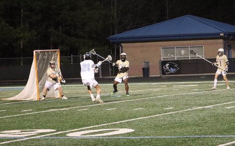 Junior Josh Murdock prepares to shoot against Newnan. A strong offensive attack led the Panthers to a 17-3 win.