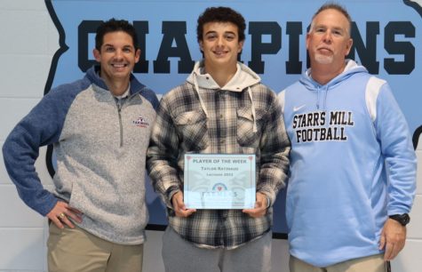 Junior Taylor Ratinaud has been selected as the third Player of the Week for the spring sports season. Head coach Jeff Schmidlkofer selected Ratinaud for his hard work and versatility on the field.
