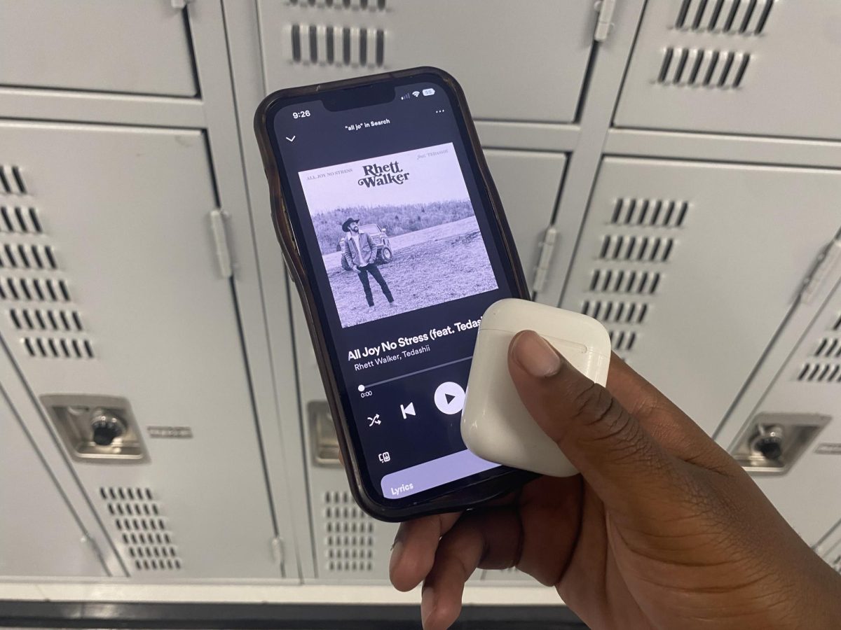 English teacher Shad Genovese has been listening to “All Joy, No Stress” by Rhett Walker featuring Tedashii. It is a motivational song set to inspire its listeners to not stress over everyday difficulties. 