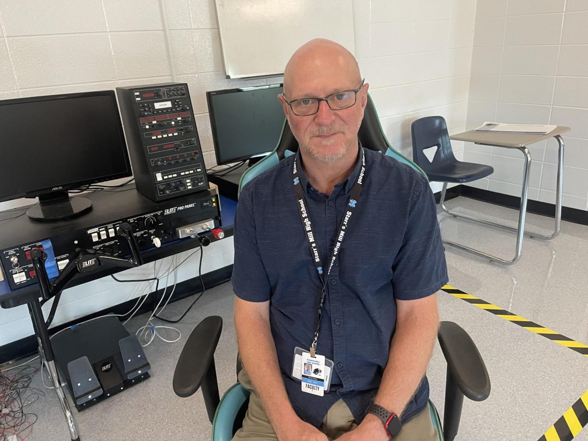 The Panther family welcomes aviation teacher Stacy Brown to Starr’s Mill. Brown has been teaching music for 31 years and wanted to use his aviation skills to teach. 