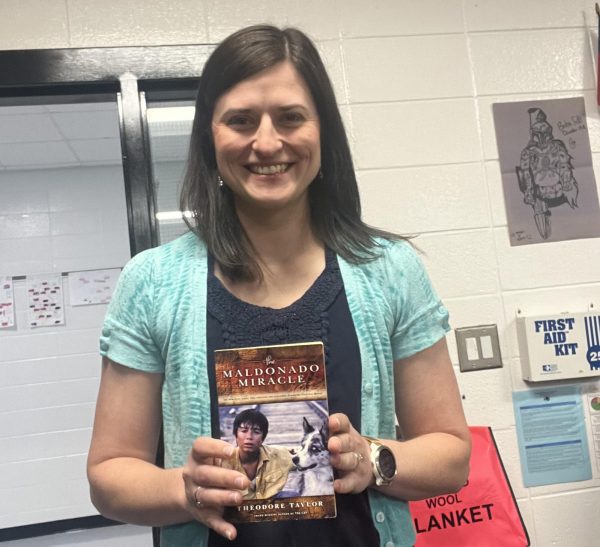 Chemistry teacher Jessica Tatum read “The Maldonado Miracle” by Theodore Taylor. The book tells the story of a young immigrant named Jose who travels from Mexico to America. The novel highlights the struggles that immigrants may face in the real world.