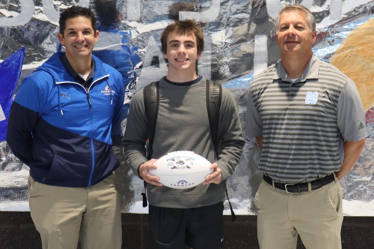 Sophomore Tanner Via has been selected as the 13th Player of the Week for the fall sports season. Coach Philips selected Via because of his development as a cornerback so far this season.