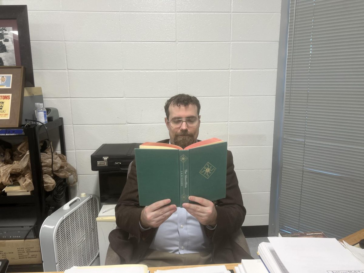 Psychology teacher Sean Hickey read “The Silmarillion” by J.R.R. Tolkien. “The Silmarillion” describes the history behind Middle Earth, Tolkien’s fictional world where “The Lord of the Rings” takes place. The depth of the world Tolkien created in this book earned him the title of the “father” of fantasy in literature.