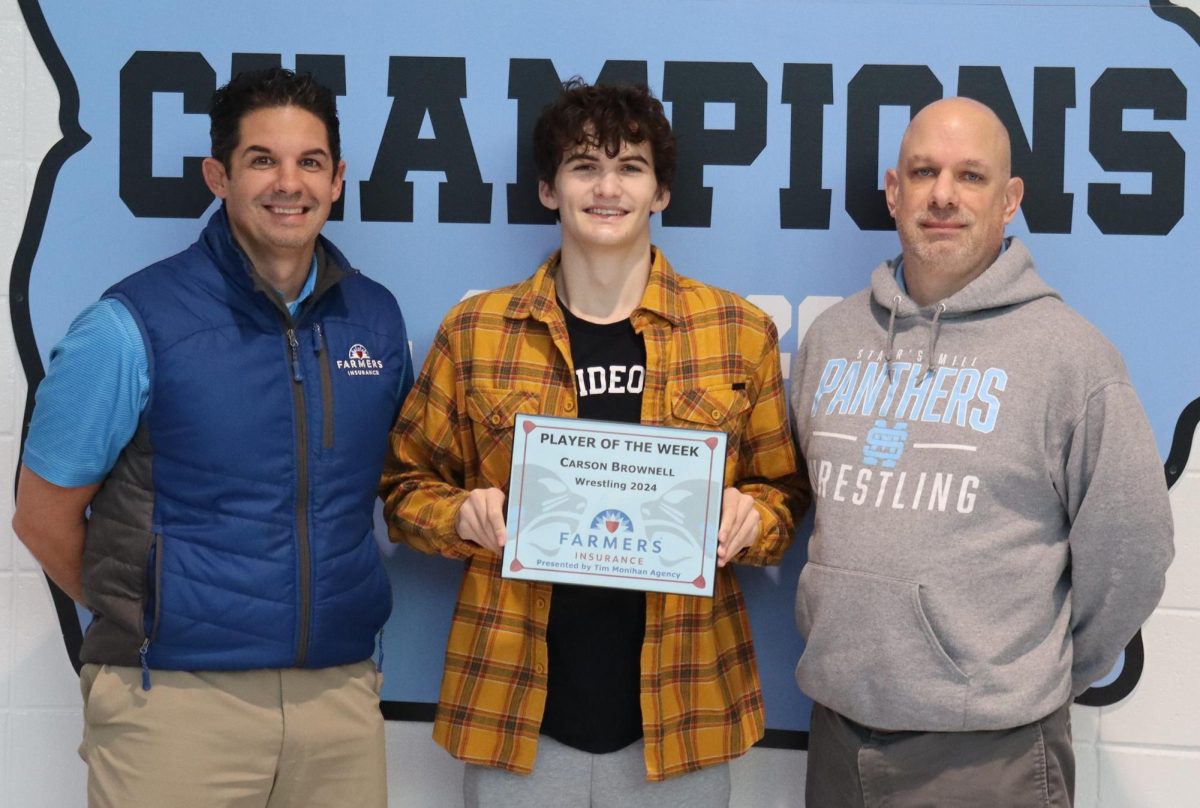 Senior Carson Brownell has been selected as the fifth Player of the Week for the winter sports season. Carson was chosen for his leadership skills and hard work on the mat.